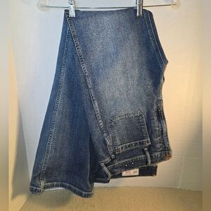 Gap 70's Flare High Rise  Blue Denim Jeans size 32/14T
